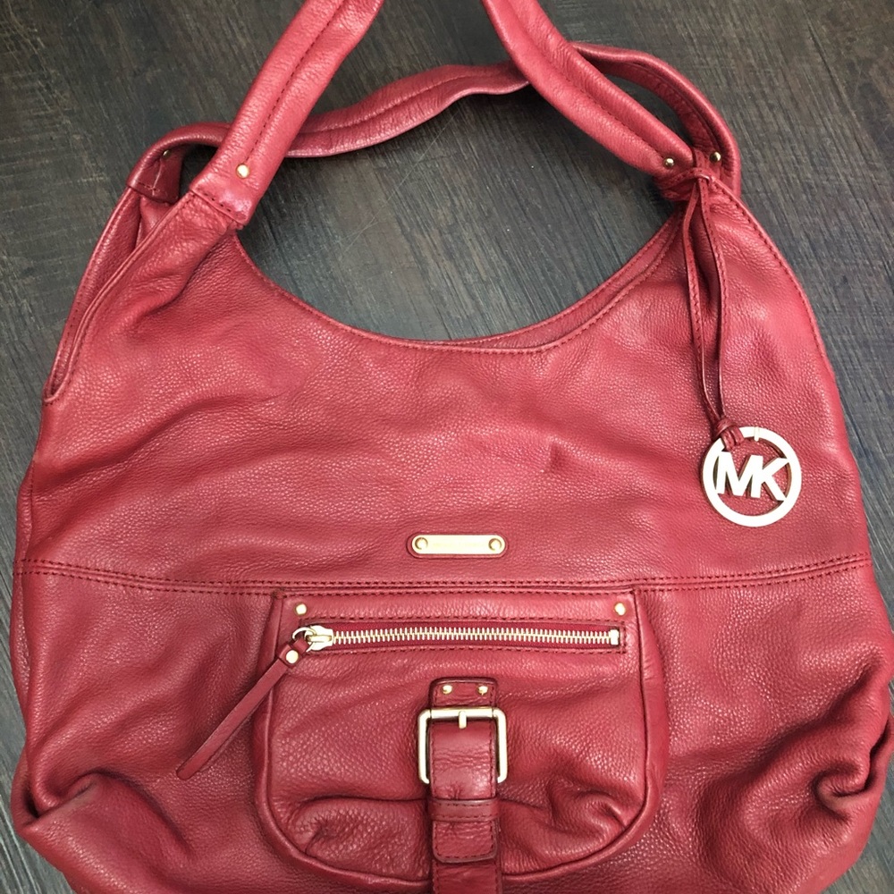 GUC Michael Kors Red Leather Handbag